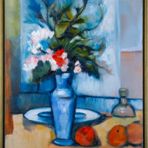 Flowers In A Blue Vase